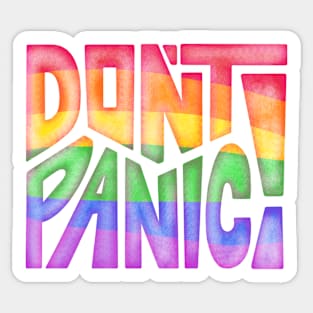 DON'T PANIC! Word Art Sticker